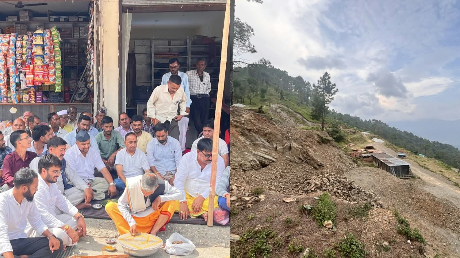 बीडीएच जनमंच के धरने को जिला कांग्रेस ने दिया समर्थन, राजीव नवोदय विद्यालय धारकोट के निर्माण में घटिया सामग्री के आरोपों पर मौके का निरीक्षण 